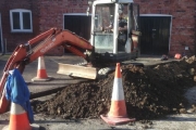excavating
